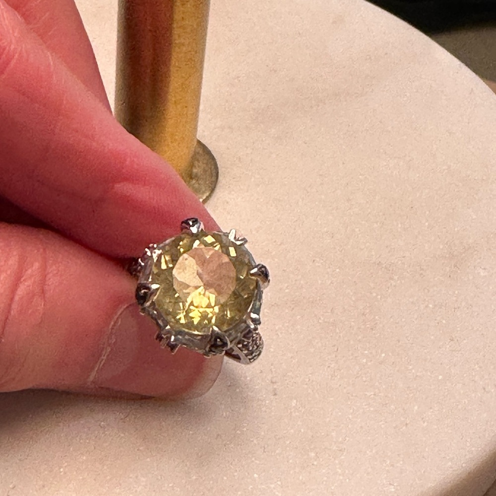 Multicolor stone Silver Toned Women's Ring